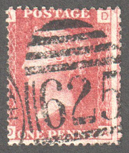 Great Britain Scott 33 Used Plate 148 - DA - Click Image to Close